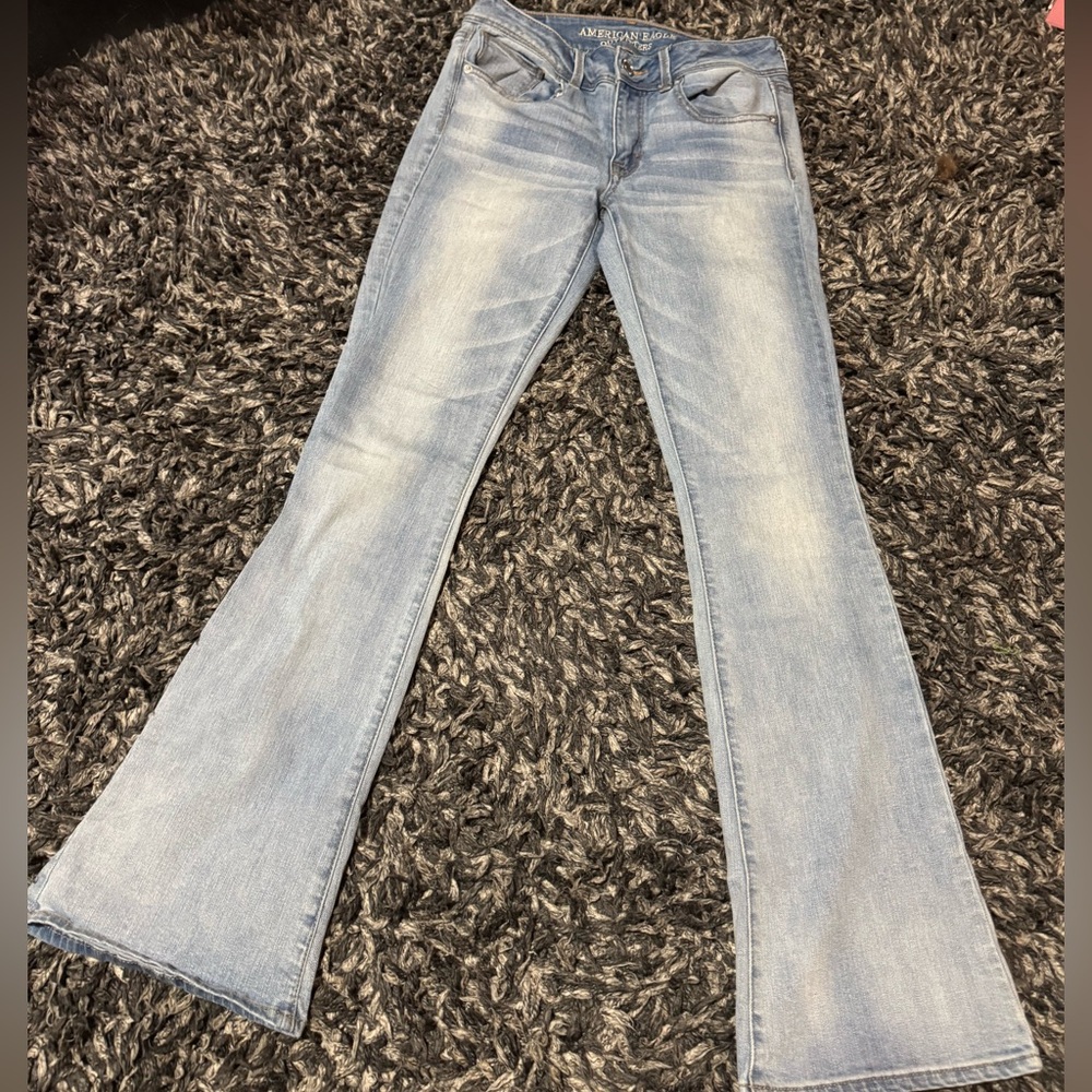 American Eagle Outfitters Women's Light Blue Boot Cut Jeans
